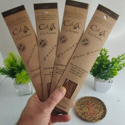 Kit 4 Incensos Vegano Cia de Aroma + Incensário
