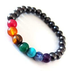 Pulseira 7 Chakras Hematita Masculina