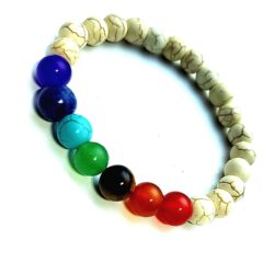 Pulseira 7 Chakras Howlita Masculina