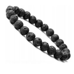 Pulseira Lava Vulcânica 8mm 19 cm